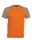 Férfi raglán ujjú kétszínű baseball póló, Kariban KA330, Orange/Light Grey-S