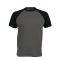 Férfi raglán ujjú kétszínű baseball póló, Kariban KA330, Slate Grey/Black-XL