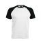 Férfi raglán ujjú kétszínű baseball póló, Kariban KA330, White/Black-M