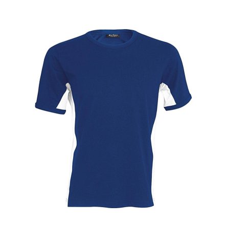 Férfi rövid ujjú - TIGER - kétszínű póló, Kariban KA340, Royal Blue/White-2XL