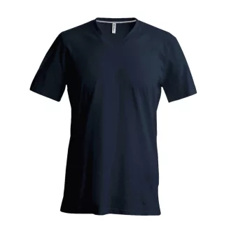   Férfi oldalvarrott V-nyakú rövid ujjó póló, Kariban KA357, Dark Grey-4XL