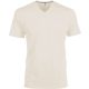 Férfi oldalvarrott V-nyakú rövid ujjó póló, Kariban KA357, Light Sand-2XL