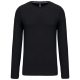 Férfi kereknyakú hosszú ujjú pamut póló, Kariban KA359, Black-2XL