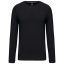 Férfi kereknyakú hosszú ujjú pamut póló, Kariban KA359, Black-M
