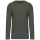 Férfi kereknyakú hosszú ujjú pamut póló, Kariban KA359, Dark Khaki-2XL
