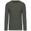 Férfi kereknyakú hosszú ujjú pamut póló, Kariban KA359, Dark Khaki-3XL