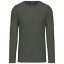 Férfi kereknyakú hosszú ujjú pamut póló, Kariban KA359, Dark Khaki-S