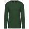 Férfi kereknyakú hosszú ujjú pamut póló, Kariban KA359, Forest Green-4XL
