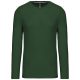 Férfi kereknyakú hosszú ujjú pamut póló, Kariban KA359, Forest Green-4XL