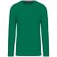 Férfi kereknyakú hosszú ujjú pamut póló, Kariban KA359, Kelly Green-XL