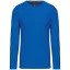 Férfi kereknyakú hosszú ujjú pamut póló, Kariban KA359, Light Royal Blue-3XL