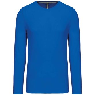  Férfi kereknyakú hosszú ujjú pamut póló, Kariban KA359, Light Royal Blue-S