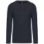 Férfi kereknyakú hosszú ujjú pamut póló, Kariban KA359, Navy-2XL