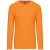 Férfi kereknyakú hosszú ujjú pamut póló, Kariban KA359, Orange-3XL