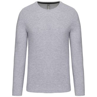   Férfi kereknyakú hosszú ujjú póló, Kariban KA359, Oxford Grey-2XL