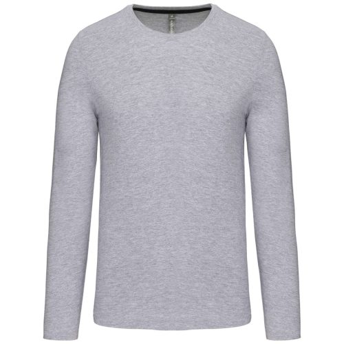 Férfi kereknyakú hosszú ujjú póló, Kariban KA359, Oxford Grey-S