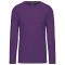 Férfi kereknyakú hosszú ujjú pamut póló, Kariban KA359, Purple-2XL