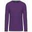 Férfi kereknyakú hosszú ujjú pamut póló, Kariban KA359, Purple-3XL