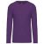 Férfi kereknyakú hosszú ujjú pamut póló, Kariban KA359, Purple-S