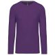 Férfi kereknyakú hosszú ujjú pamut póló, Kariban KA359, Purple-S