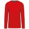 Férfi kereknyakú hosszú ujjú pamut póló, Kariban KA359, Red-3XL
