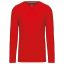 Férfi kereknyakú hosszú ujjú pamut póló, Kariban KA359, Red-XL