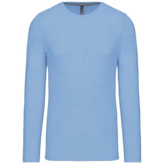   Férfi kereknyakú hosszú ujjú pamut póló, Kariban KA359, Sky Blue-2XL