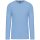 Férfi kereknyakú hosszú ujjú pamut póló, Kariban KA359, Sky Blue-2XL