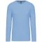 Férfi kereknyakú hosszú ujjú pamut póló, Kariban KA359, Sky Blue-2XL