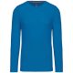 Férfi kereknyakú hosszú ujjú pamut póló, Kariban KA359, Tropical Blue-3XL