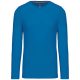 Férfi kereknyakú hosszú ujjú pamut póló, Kariban KA359, Tropical Blue-4XL