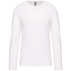   Férfi kereknyakú hosszú ujjú pamut póló, Kariban KA359, White-4XL