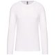 Férfi kereknyakú hosszú ujjú pamut póló, Kariban KA359, White-4XL