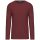 Férfi kereknyakú hosszú ujjú pamut póló, Kariban KA359, Wine-4XL