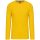 Férfi kereknyakú hosszú ujjú pamut póló, Kariban KA359, Yellow-2XL