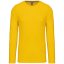 Férfi kereknyakú hosszú ujjú pamut póló, Kariban KA359, Yellow-4XL