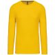 Férfi kereknyakú hosszú ujjú pamut póló, Kariban KA359, Yellow-4XL