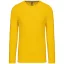 Férfi kereknyakú hosszú ujjú pamut póló, Kariban KA359, Yellow-M