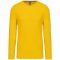 Férfi kereknyakú hosszú ujjú pamut póló, Kariban KA359, Yellow-XL