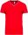 Férfi V-nyakú piké póló, kontrasztos szélekkel, Kariban KA374, Red/Navy/White-S