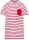 Gyermek matrózcsíkos pamut póló zsebbel, Kariban KA379, Striped White/Red-10/12