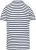 Gyermek matrózcsíkos pamut póló zsebbel, Kariban KA379, Striped White/Navy-4/6