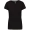 Női rövid ujjú környakas pamut póló, Kariban KA380, Black-3XL