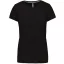 Női rövid ujjú környakas pamut póló, Kariban KA380, Black-XL