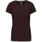 Női rövid ujjú környakas pamut póló, Kariban KA380, Chocolate-2XL