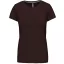 Női rövid ujjú környakas pamut póló, Kariban KA380, Chocolate-2XL