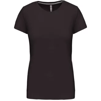   Női rövid ujjú környakas pamut póló, Kariban KA380, Dark Grey-S