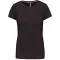 Női rövid ujjú környakas pamut póló, Kariban KA380, Dark Grey-XL