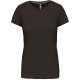 Női rövid ujjú környakas pamut póló, Kariban KA380, Dark Khaki-2XL