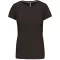 Női rövid ujjú környakas pamut póló, Kariban KA380, Dark Khaki-XL